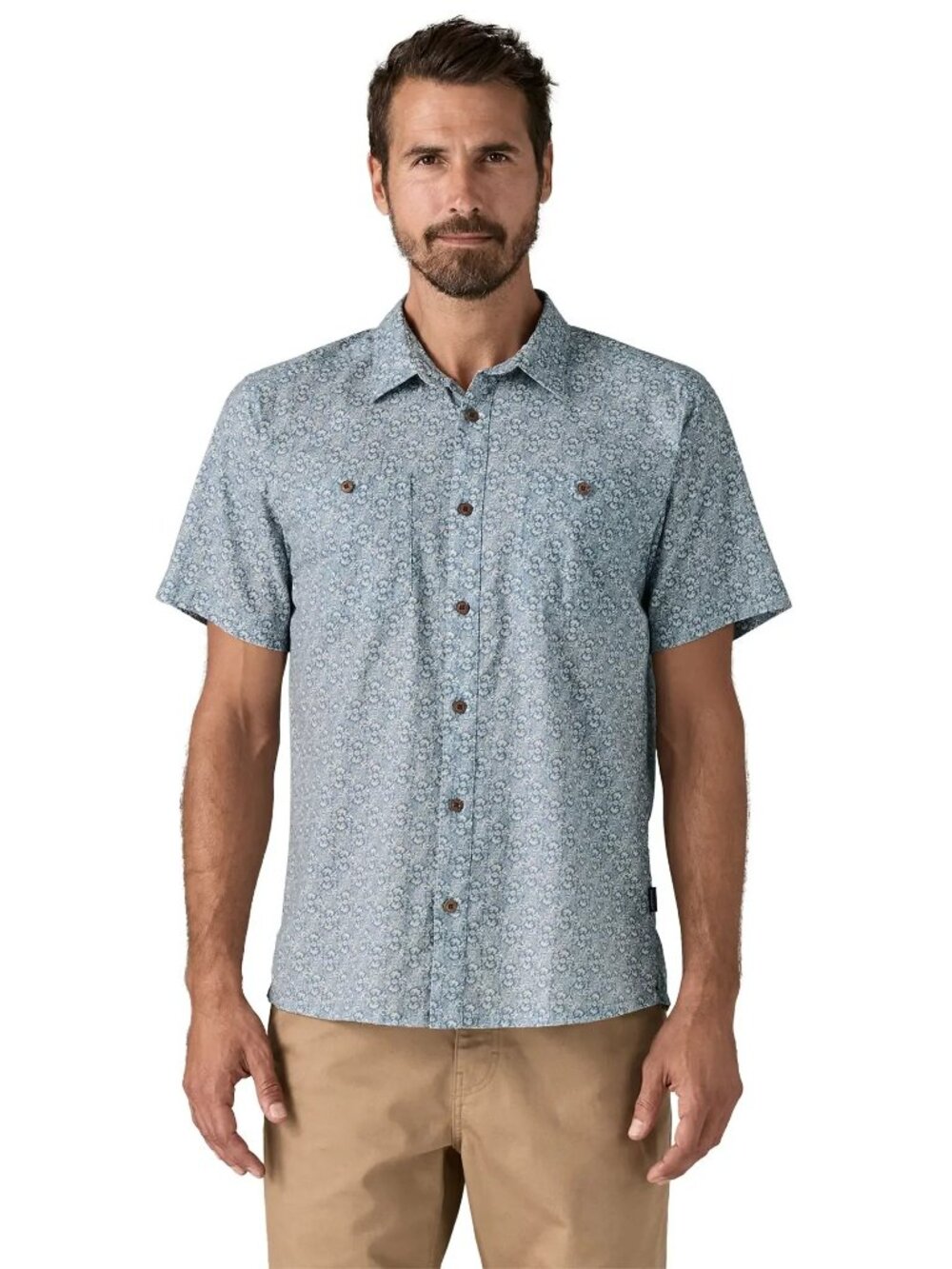 Patagonia Men's Back Step Shirt - Blue/White